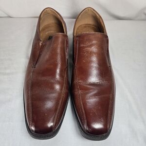Florsheim Midtown Moc Toe Mens Slip On Leather Loafer Cognac 12D Dress Comfort